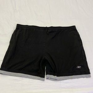 Reebok Men’s Black & Grey Trim 2XL Cotton Shorts - Big & Tall